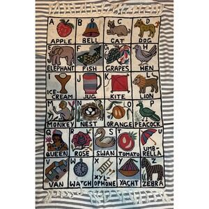 Handmade Alphabet ABC Educational Wall Hanging Tapestry Art Decor